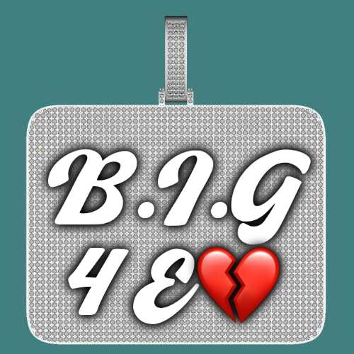 CUSTOM LETTER NECKLACE 3D BIG SQUARE