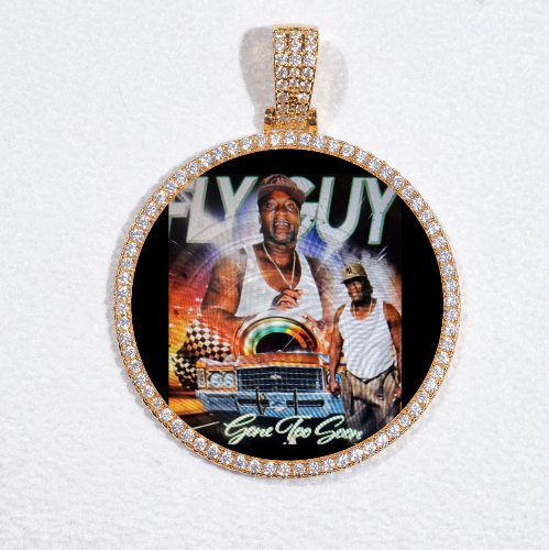 MEDIUM 3D CIRCLE CUSTOM PICTURE PENDANT