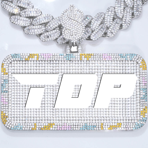 CUSTOM LETTER NECKLACE 3D COLORFUL SQUARE