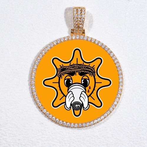 MEDIUM 3D CIRCLE CUSTOM PICTURE PENDANT