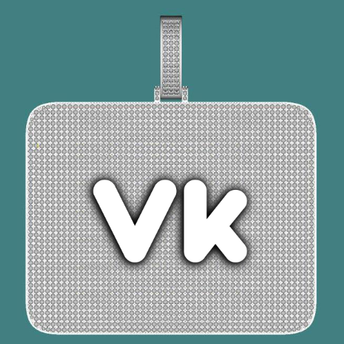 CUSTOM LETTER NECKLACE 3D BIG SQUARE