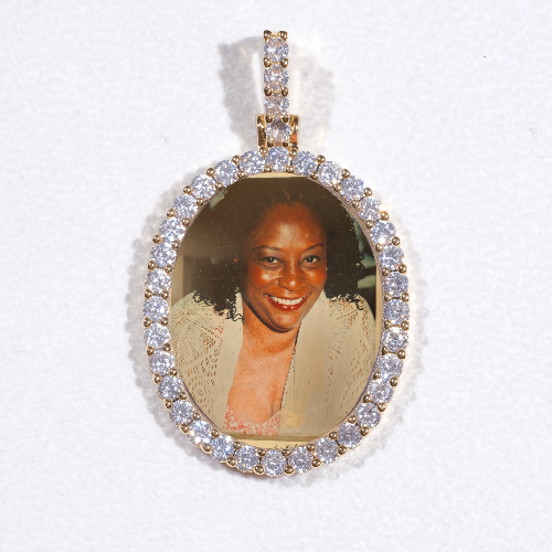3D Oval Custom Picture Pendant