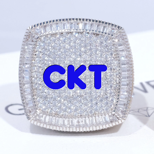 CUSTOM LETTER 3D ICED RING