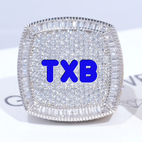 CUSTOM LETTER 3D ICED RING