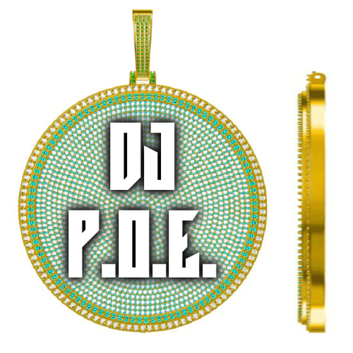 CUSTOM LETTER NECKLACE 3D BIG DISC