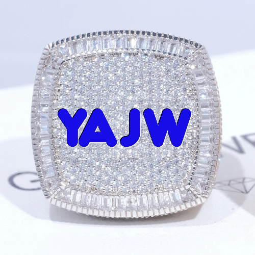 CUSTOM LETTER 3D ICED RING