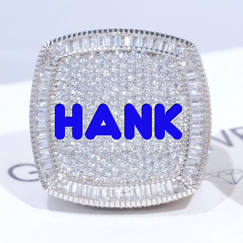 CUSTOM LETTER 3D ICED RING