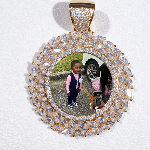 Large 3D Wheat Ear Custom Picture Pendant