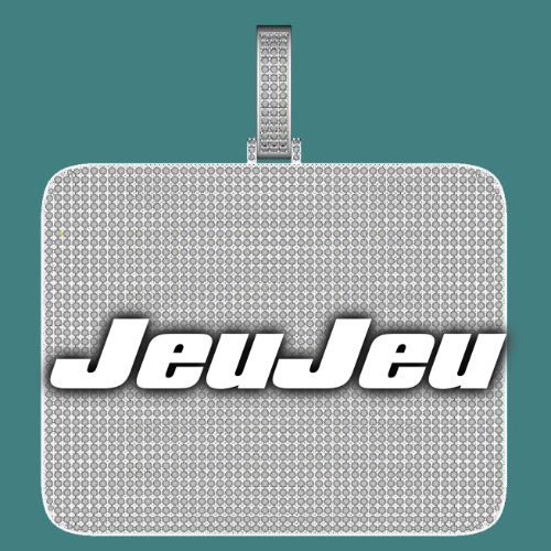 CUSTOM LETTER NECKLACE 3D BIG SQUARE