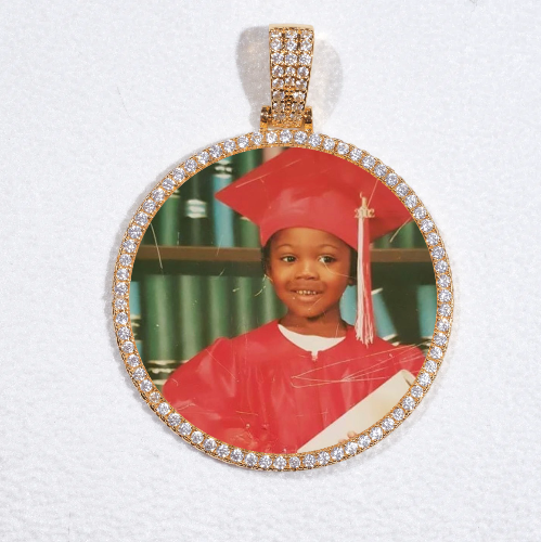 MEDIUM 3D CIRCLE CUSTOM PICTURE PENDANT