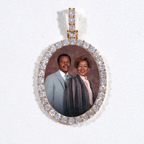 3D Oval Custom Picture Pendant