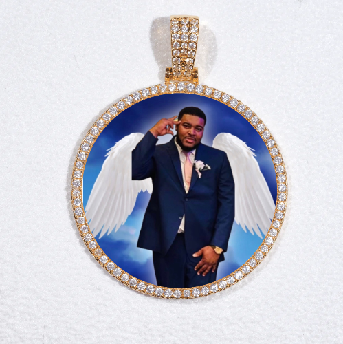 MEDIUM 3D CIRCLE CUSTOM PICTURE PENDANT