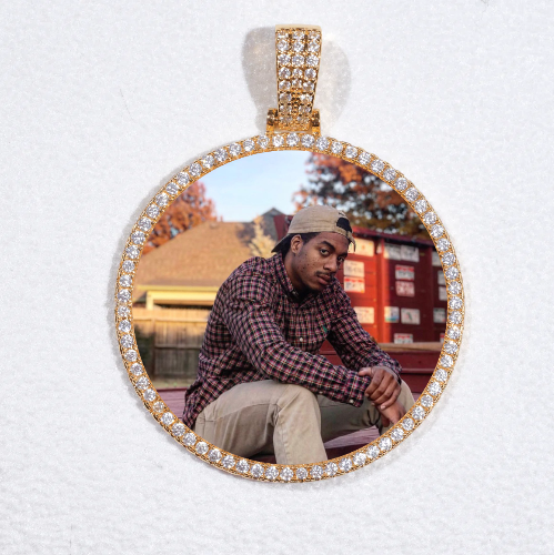 MEDIUM 3D CIRCLE CUSTOM PICTURE PENDANT