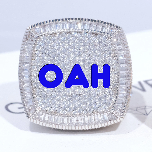 CUSTOM LETTER 3D ICED RING