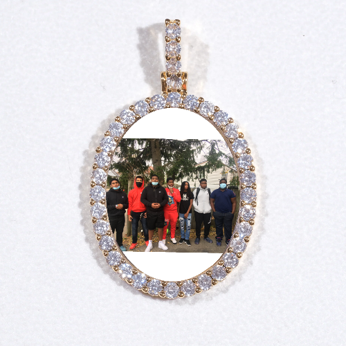 3D Oval Custom Picture Pendant