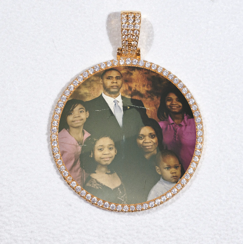 MEDIUM 3D CIRCLE CUSTOM PICTURE PENDANT