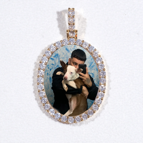 3D Oval Custom Picture Pendant