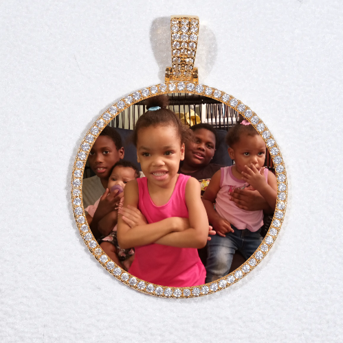 MEDIUM 3D CIRCLE CUSTOM PICTURE PENDANT
