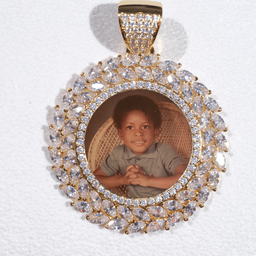 Large 3D Wheat Ear Custom Picture Pendant