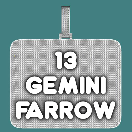 CUSTOM LETTER NECKLACE 3D BIG SQUARE