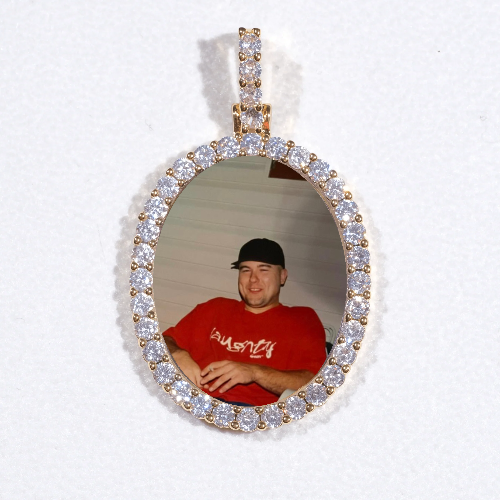 3D Oval Custom Picture Pendant