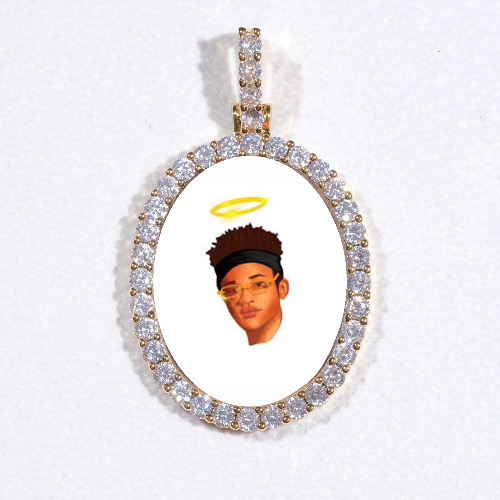 3D Oval Custom Picture Pendant