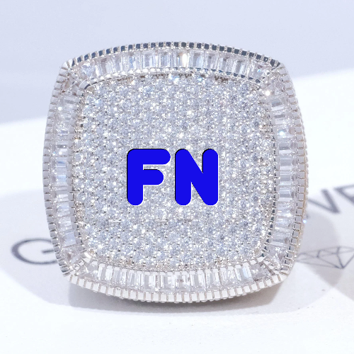 CUSTOM LETTER 3D ICED RING