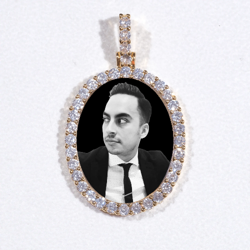 3D Oval Custom Picture Pendant