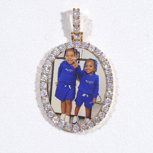 3D Oval Custom Picture Pendant