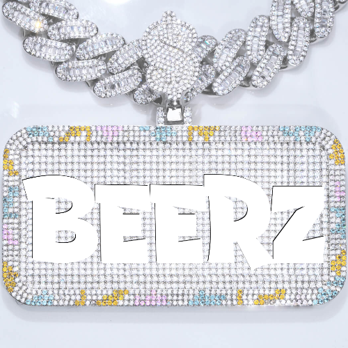 CUSTOM LETTER NECKLACE 3D COLORFUL SQUARE