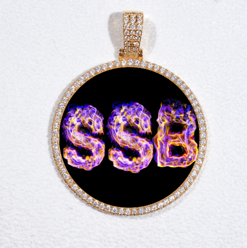 MEDIUM 3D CIRCLE CUSTOM PICTURE PENDANT