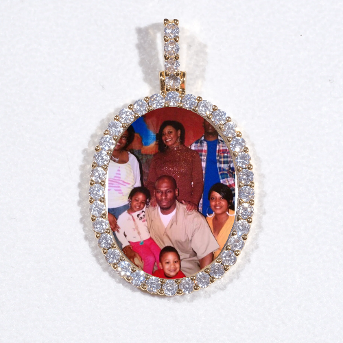 3D Oval Custom Picture Pendant