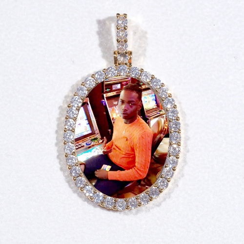 3D Oval Custom Picture Pendant