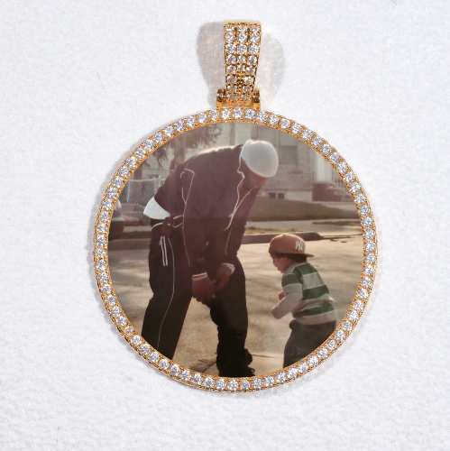 MEDIUM 3D CIRCLE CUSTOM PICTURE PENDANT