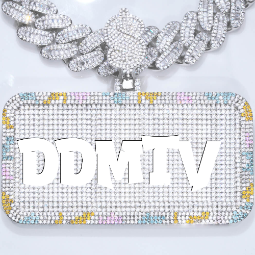 CUSTOM LETTER NECKLACE 3D COLORFUL SQUARE