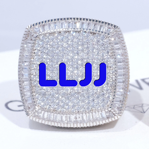 CUSTOM LETTER 3D ICED RING