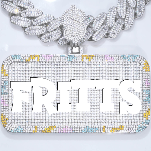 CUSTOM LETTER NECKLACE 3D COLORFUL SQUARE