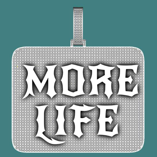 CUSTOM LETTER NECKLACE 3D BIG SQUARE
