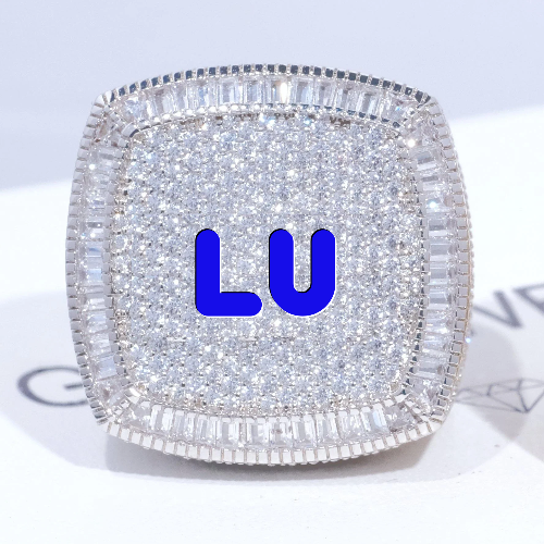 CUSTOM LETTER 3D ICED RING