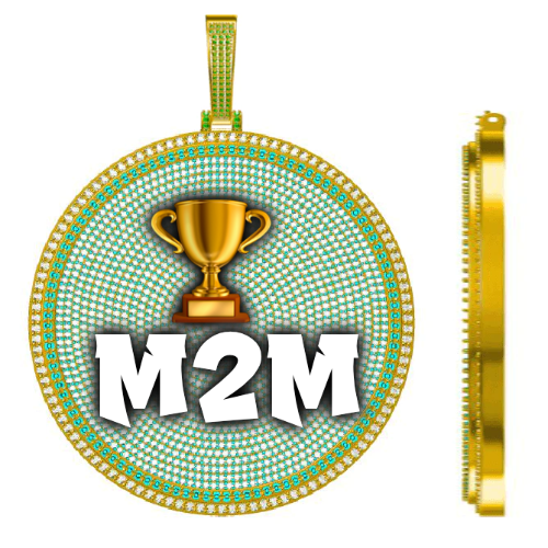 CUSTOM LETTER NECKLACE 3D BIG DISC