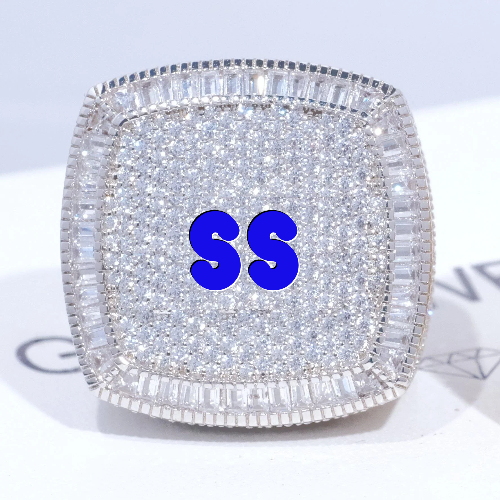 CUSTOM LETTER 3D ICED RING