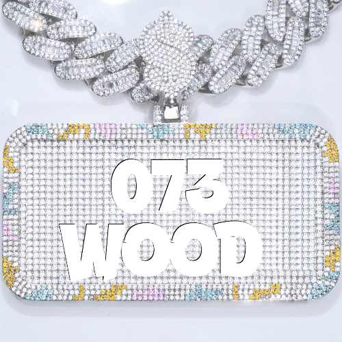 CUSTOM LETTER NECKLACE 3D COLORFUL SQUARE