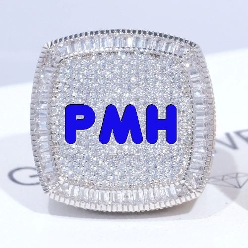 CUSTOM LETTER 3D ICED RING