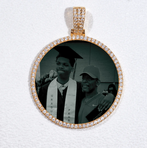 MEDIUM 3D CIRCLE CUSTOM PICTURE PENDANT