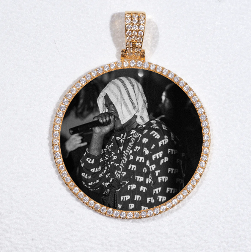 MEDIUM 3D CIRCLE CUSTOM PICTURE PENDANT