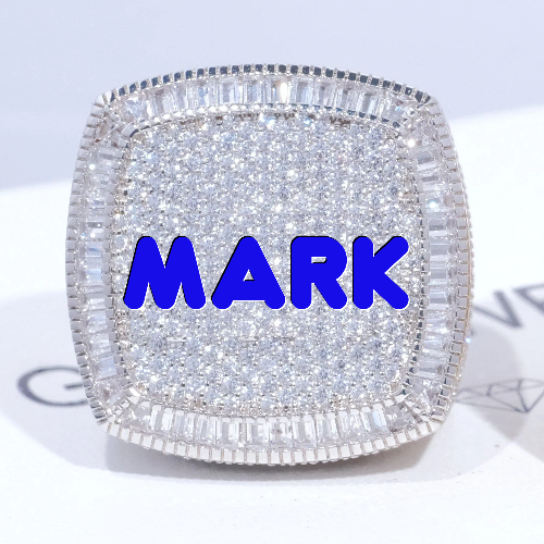 CUSTOM LETTER 3D ICED RING