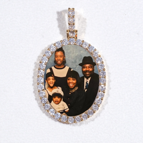 3D Oval Custom Picture Pendant