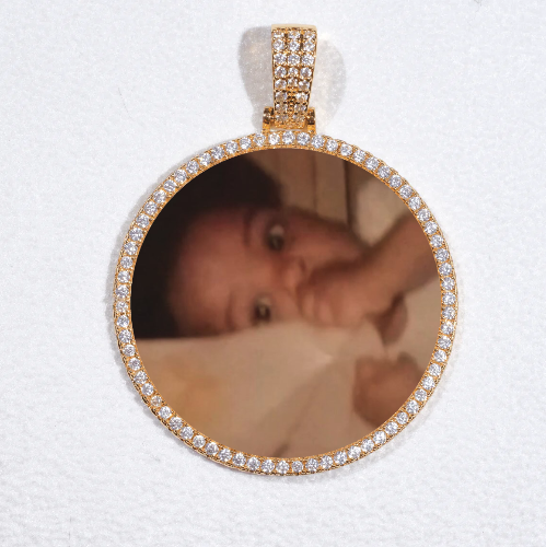 MEDIUM 3D CIRCLE CUSTOM PICTURE PENDANT