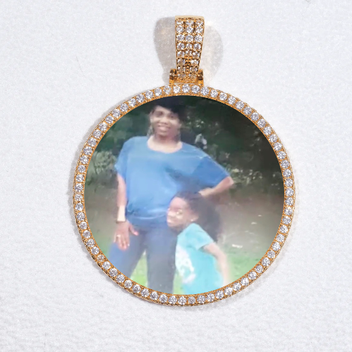 MEDIUM 3D CIRCLE CUSTOM PICTURE PENDANT