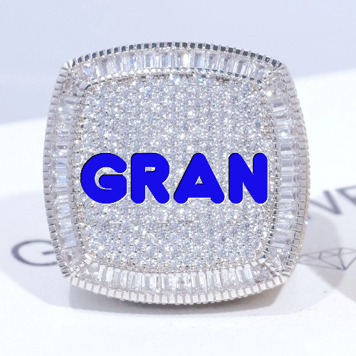 CUSTOM LETTER 3D ICED RING